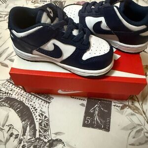 Kids Navy and White Sneakers